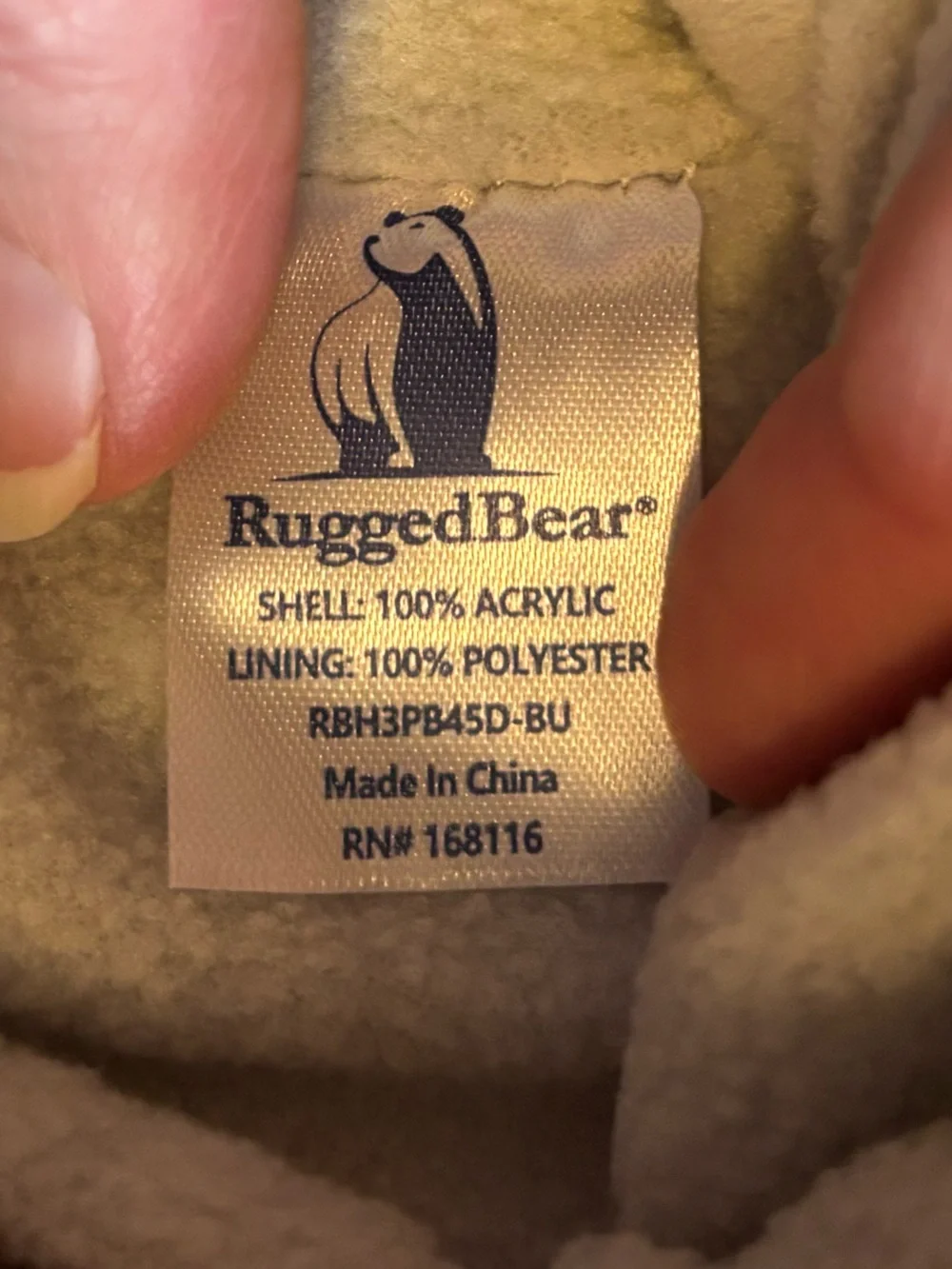 NWT Rugged Bear 3 pack Knit baby hats sz 0-12 months
